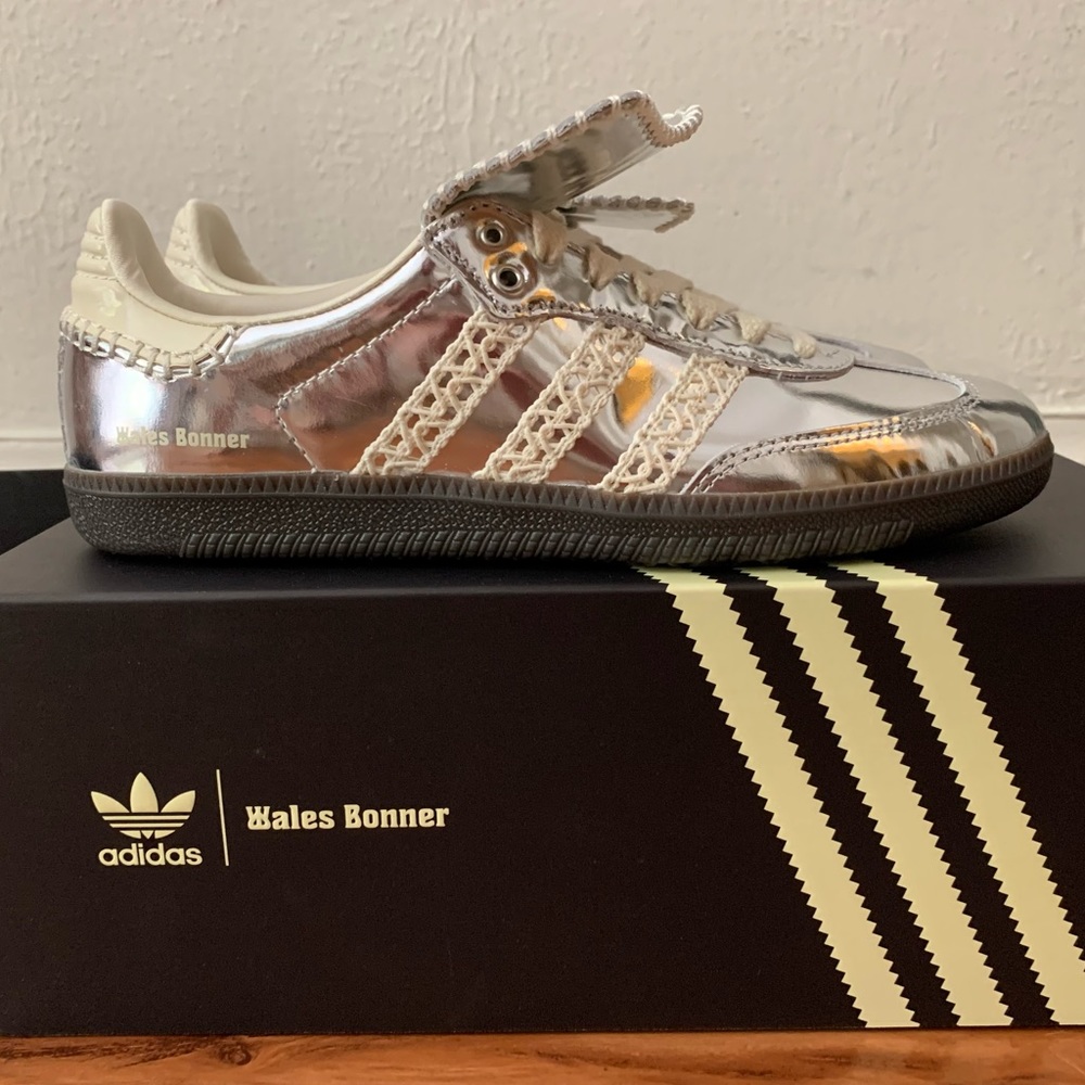 Wales Bonner x Adidas Samba Silver Size UK 6.5 /  U.S. Men's 7 /U.S. Wom…